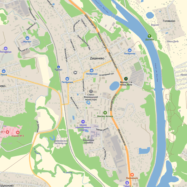 карта Деденево